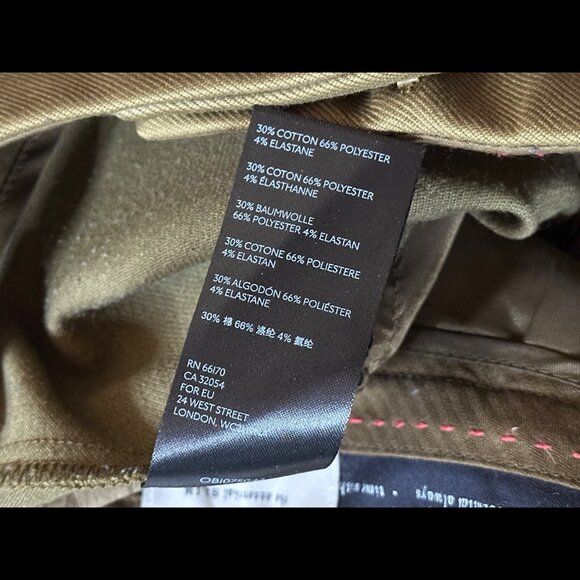 Anthropologie Cargo Pants 0 Beige Green Essential Knit Twill Stretch Pleated - Picture 8 of 9